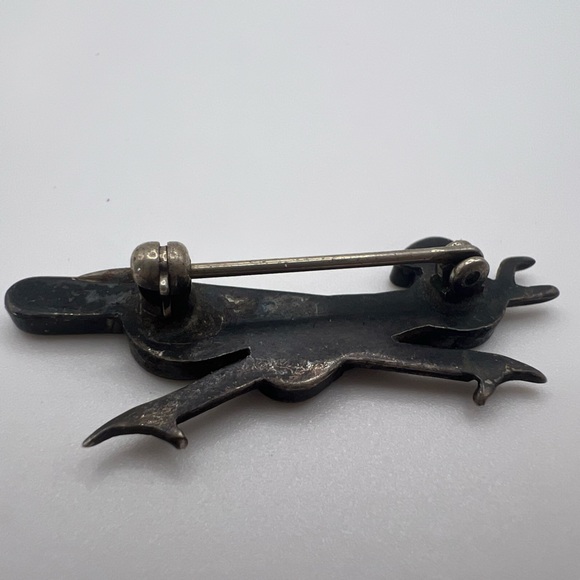 Multi Gemstone Turquoise, Spiny Oyster Inlay Sterling Silver 925 Bird Brooch Pin - Picture 3 of 3